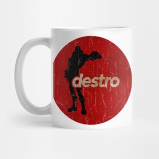 destro - simple red circle vintage Mug